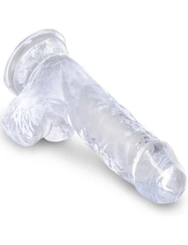 KING COCK - CLEAR PÊNIS REALÍSTICO COM BOLAS 10.1 CM TRANSPARENTE