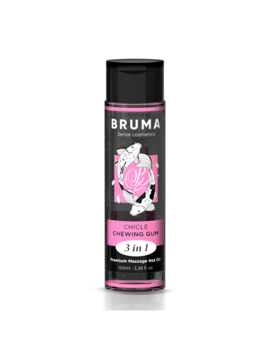 BRUMA - ÓLEO DE MASSAGEM PREMIUM EFEITO CALOR SABOR GOMA 3 EM 1 - 100 ML