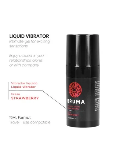 BRUMA - VIBRADOR LÍQUIDO ULTRA DESLIZANTE MORANGO 15 ML