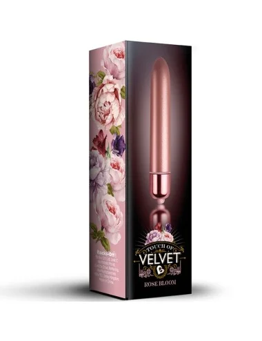 ROCKS-OFF - TOQUE DE BALA VIBRANTE DE VELUDO ROSE BLOOM 10 VELOCIDADES