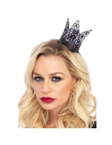 LEG AVENUE - MINI COROA DE FILIGRANA DE METAL PRETA