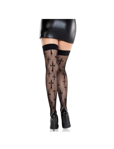 LEG AVENUE - MEIA DE RENDA WORSHIP ME PRETA