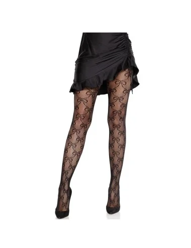 LEG AVENUE - MEIA-CALÇA ARRASTÃO COM LAÇO PRETO