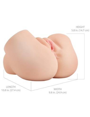 PDX ELITE - MASTURBADOR VIBRATÓRIO REALISTA DE VAGINA E ÂNUS BACK THAT ASS UP