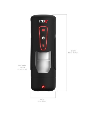 PDX ELITE - MASTURBADOR AUTOMÁTICO MILK ME HOTTER COM VIBRAÇÃO DE EFEITO DE CALOR E IMPULSÃO
