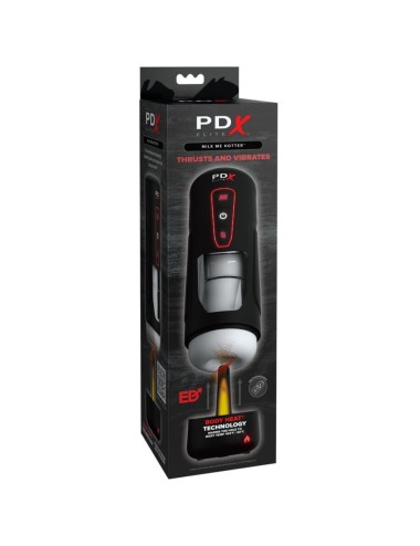 PDX ELITE - MASTURBADOR AUTOMÁTICO MILK ME HOTTER COM VIBRAÇÃO DE EFEITO DE CALOR E IMPULSÃO