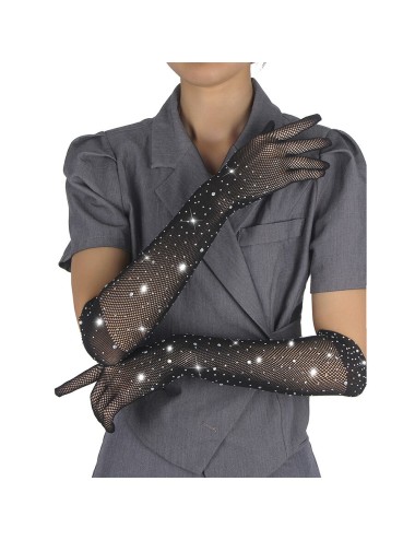 SUBBLIME - 957469 LUVAS SHINE TRANSPARENTES PRETAS S/M