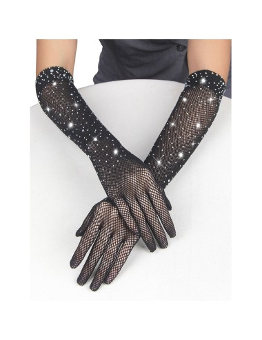 SUBBLIME - 957469 LUVAS SHINE TRANSPARENTES PRETAS S/M