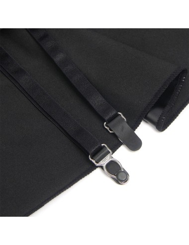 SUBBLIME - 957711 VESTIDO DE COURO COM ZÍPER DE RENDA PRETO L/XL