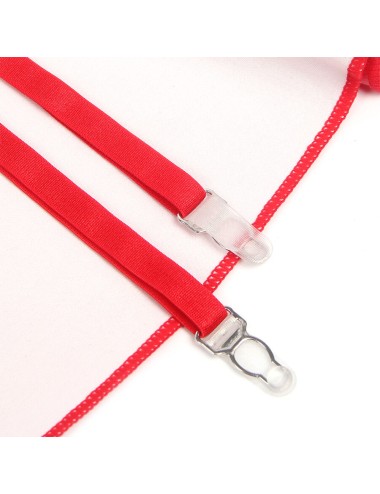 SUBBLIME - 957728 VESTIDO DE COURO COM ZÍPER DE RENDA VERMELHO S/M