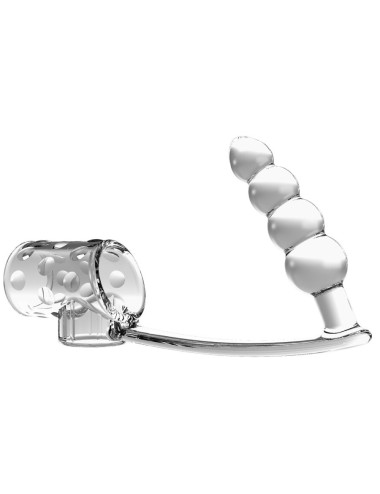 PRETTY LOVE - MANGA PARA PÊNIS COM PLUG ANAL TRANSPARENTE