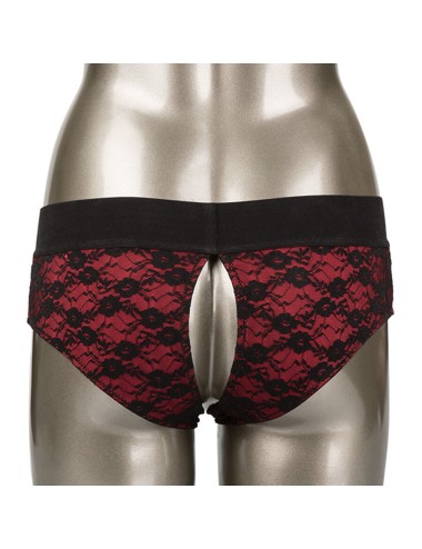 CALEXOTICS - CONJUNTO DE CALCINHAS SCANDAL SEM FUNDO COM DILDO TAMANHO L/XL