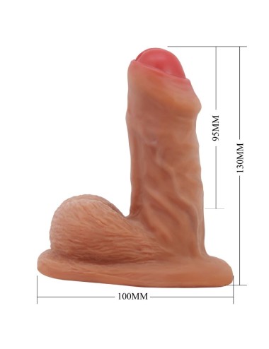 PRETTY LOVE - WARNELL DILDO ULTRA REALISTA E ELÁSTICO 9,5 CM MULATO