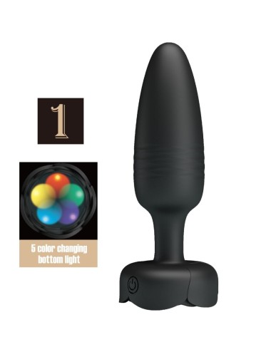PRETTY LOVE - TARION ANAL PLUG COM LUZ LED PRETO 12,5 CM