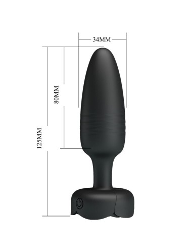 PRETTY LOVE - TARION ANAL PLUG COM LUZ LED PRETO 12,5 CM