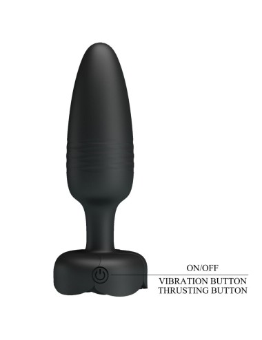PRETTY LOVE - TARION ANAL PLUG COM LUZ LED PRETO 12,5 CM