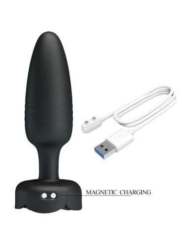 PRETTY LOVE - TARION ANAL PLUG COM LUZ LED PRETO 12,5 CM