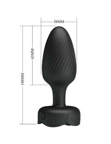 PRETTY LOVE - VARIAN ANAL PLUG COM LUZ LED PRETO 10,8 CM