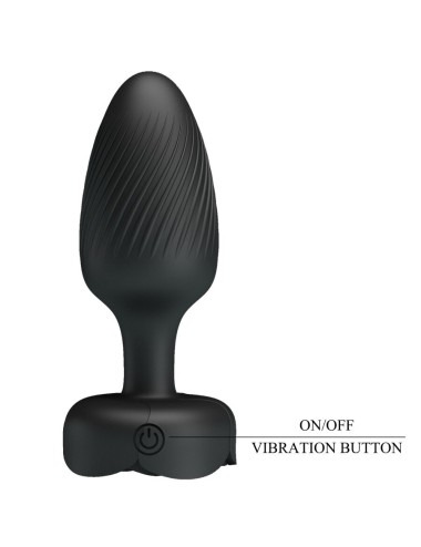 PRETTY LOVE - VARIAN ANAL PLUG COM LUZ LED PRETO 10,8 CM