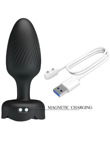 PRETTY LOVE - OSBORN PLUG ANAL COM LUZ LED PRETO 9,8 CM