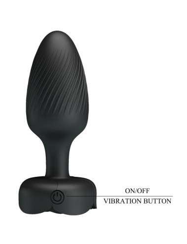 PRETTY LOVE - OSBORN PLUG ANAL COM LUZ LED PRETO 9,8 CM
