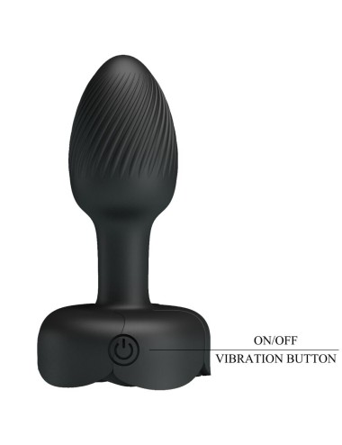 PRETTY LOVE - OLMAN PLUG ANAL COM LUZ LED PRETO 8,8 CM