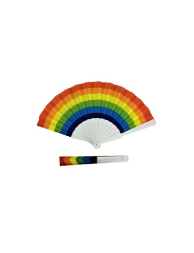 PRIDE - LEQUE DE MADEIRA COM BANDEIRA DE ARCO-ÍRIS