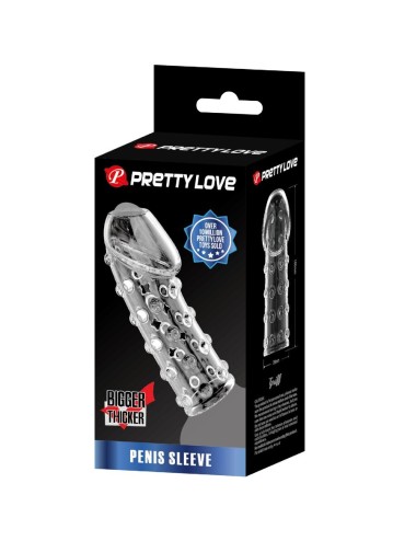 PRETTY LOVE - MANGA PARA PÊNIS APERTADA E VOLUMOSA TRANSPARENTE
