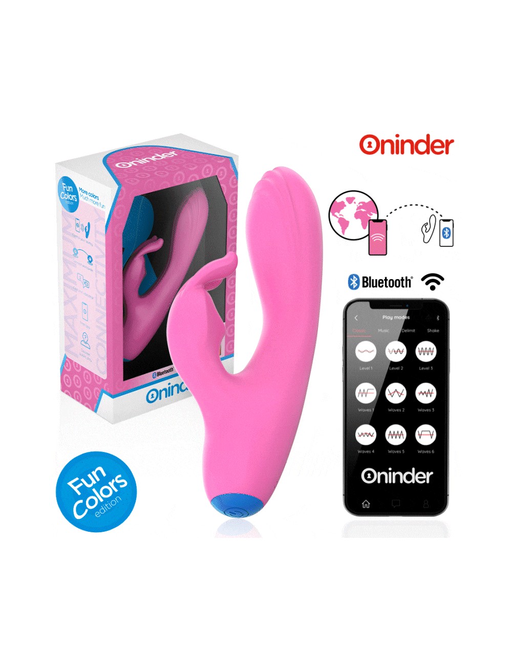 ONINDER CUTE - VIBRADOR LOVE BUNNY PARA PONTO G E CLITÓRIS - APLICATIVO MUNDIAL GRATUITO