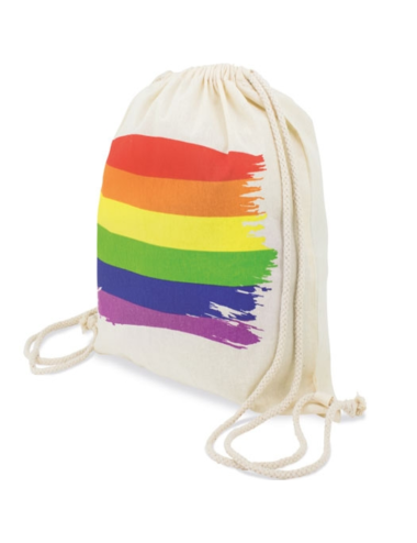 PRIDE - MOCHILA COM BANDEIRA LGBT DE ALGODO