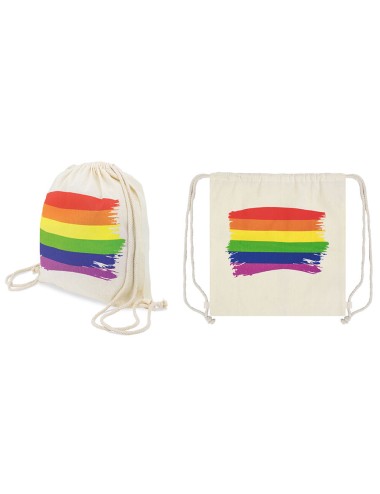 PRIDE - MOCHILA COM BANDEIRA LGBT DE ALGODO