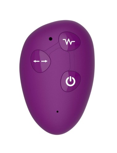 XOCOON - VIBRADOR STRAP-ON 2 EM 1 SEM ALÇAS COM CONTROLE REMOTO ROXO