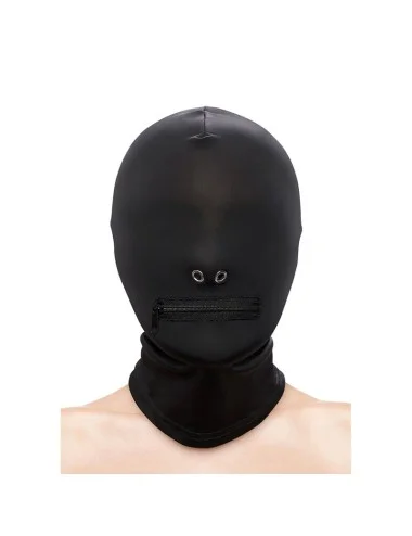 NS NOVELTIES - FETISH & FASHION FECHADO BOCA COM ZÍPER CAPUZ NYLON PRETO
