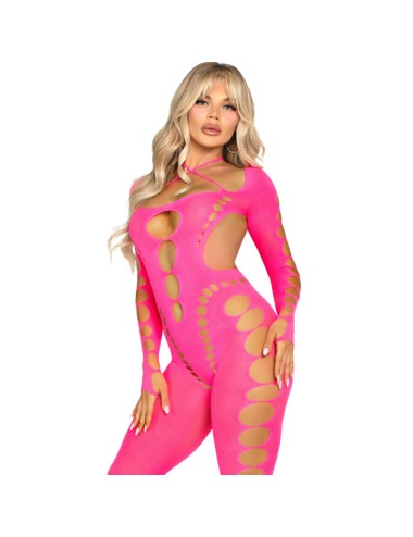 LEG AVENUE - BODYSTOCKING ROSA COM COSTAS ABERTAS TAMANHO ÚNICO