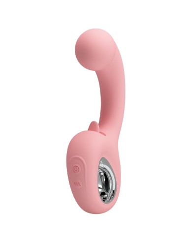 PRETTY LOVE - ERYNNYES VIBRADOR PONTO G + ESTIMULADOR DE CLITÓRIS 10 VIBRAÇÕES ROSA