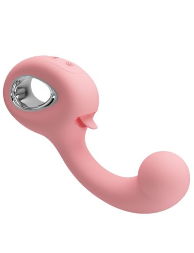 PRETTY LOVE - ERYNNYES VIBRADOR PONTO G + ESTIMULADOR DE CLITÓRIS 10 VIBRAÇÕES ROSA