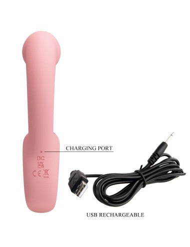 PRETTY LOVE - ERYNNYES VIBRADOR PONTO G + ESTIMULADOR DE CLITÓRIS 10 VIBRAÇÕES ROSA