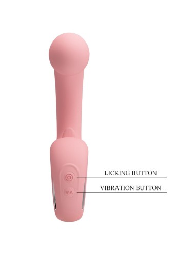 PRETTY LOVE - ERYNNYES VIBRADOR PONTO G + ESTIMULADOR DE CLITÓRIS 10 VIBRAÇÕES ROSA