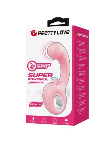 PRETTY LOVE - ERYNNYES VIBRADOR PONTO G + ESTIMULADOR DE CLITÓRIS 10 VIBRAÇÕES ROSA