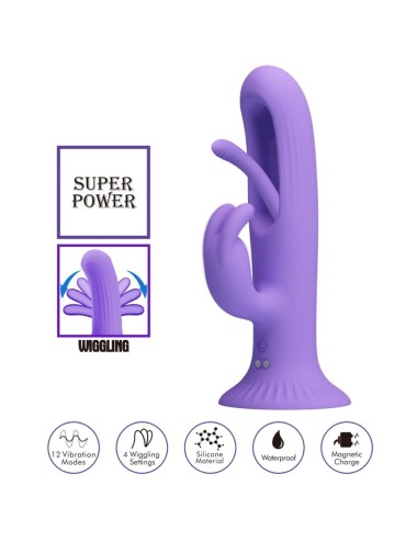 PRETTY LOVE - VIBRADOR DE COELHO KILLMOULIS 12 MODOS DE VIBRAÇÃO ROXO