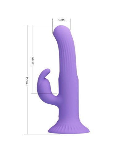 PRETTY LOVE - VIBRADOR DE COELHO KILLMOULIS 12 MODOS DE VIBRAÇÃO ROXO