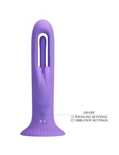 PRETTY LOVE - VIBRADOR DE COELHO KILLMOULIS 12 MODOS DE VIBRAÇÃO ROXO