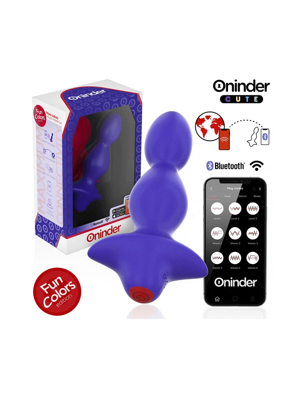 ONINDER CUTE - PLUG ANAL VIBRANTE LOVE BUTT - APLICATIVO MUNDIAL GRATUITO