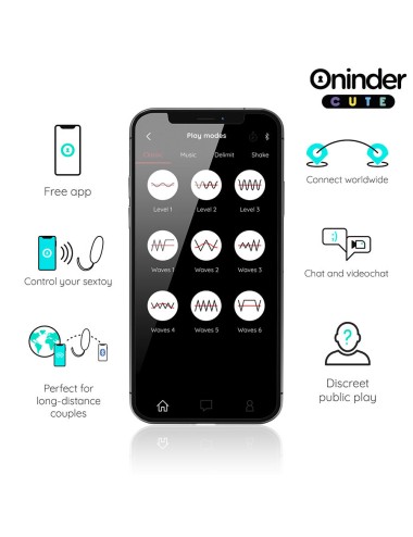 ONINDER CUTE - OVO DE SILICONE VIBRO-GIRATÓRIO LOVE PLEASURE - APLICATIVO MUNDIAL GRATUITO