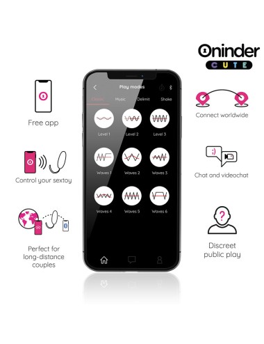 ONINDER CUTE - OVO DE SILICONE COM VIBRO-ONDAS E PRAZER DE AMOR - APLICATIVO MUNDIAL GRATUITO