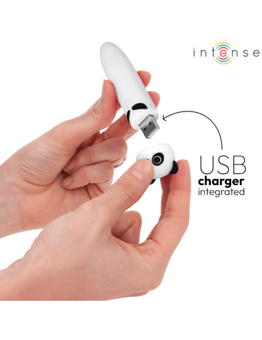 INTENSO - POH PANDA VIBRATING BULLET USB RECARREGÁVEL 10 X 2,2 CM