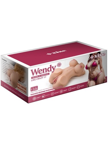 XISE - WENDY SUCKING TORSO FEMININO COM VIBRAÇÃO E CONTROLE REMOTO 6 KG