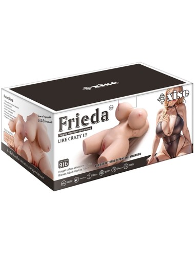 XISE - FRIEDA TRONCO FEMININO REALISTA COM VIBRAÇÃO 36 CM