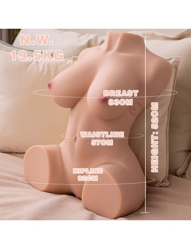 XISE - DANIA THRUSTING TORSO REALISTA COM VIBRAÇÃO FEMININA 52 CM