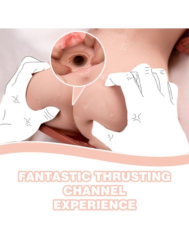 XISE - TORSO REALISTA DE IMPULSO PEQUENO COM VIBRAÇÃO FEMININA 40 CM